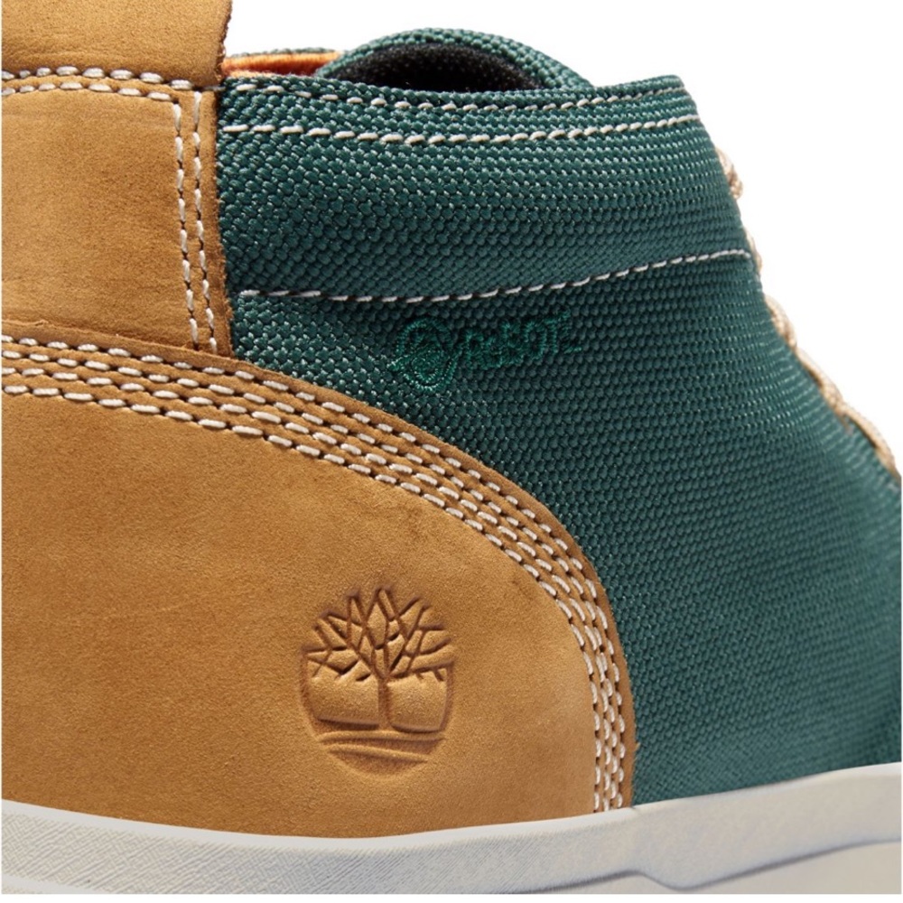 TIMBERLAND MEN'S DAVIS SQUARE CHUKKA WHEAT/GREEN - Picture 6 of 6